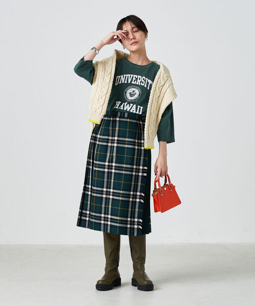 NOLLEY’S（ノーリーズ）の「◇【WEB限定】カレッジフットボールTシャツ（Tシャツ/カットソー・レディース・ホワイト系その他4/グリーン系その他3・FREE）」の11枚目の写真