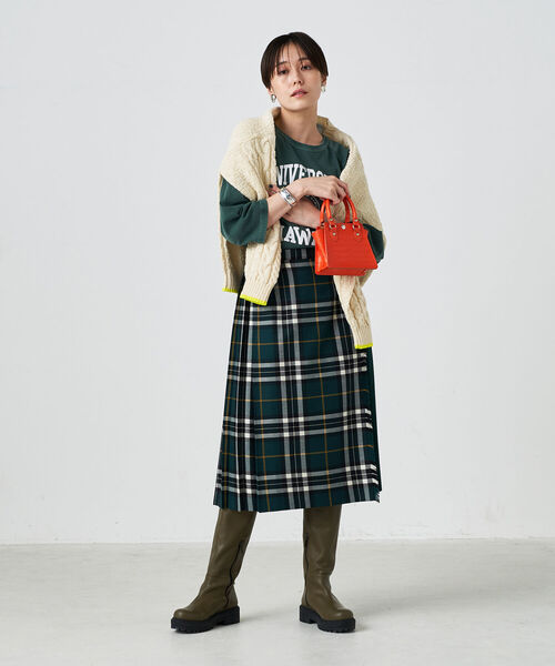 NOLLEY’S（ノーリーズ）の「◇【WEB限定】カレッジフットボールTシャツ（Tシャツ/カットソー・レディース・ホワイト系その他4/グリーン系その他3・FREE）」の4枚目の写真