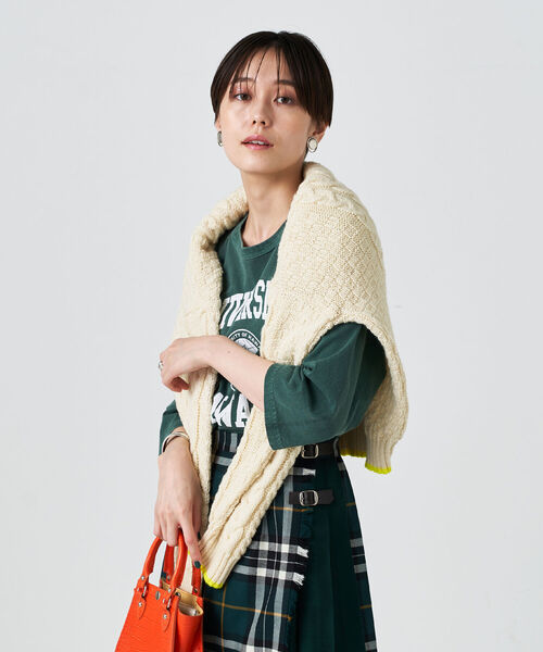 NOLLEY’S（ノーリーズ）の「◇【WEB限定】カレッジフットボールTシャツ（Tシャツ/カットソー・レディース・ホワイト系その他4/グリーン系その他3・FREE）」の21枚目の写真
