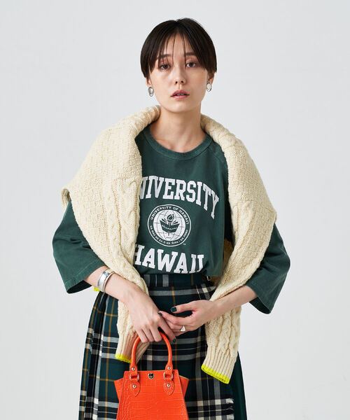 NOLLEY’S（ノーリーズ）の「◇【WEB限定】カレッジフットボールTシャツ（Tシャツ/カットソー・レディース・ホワイト系その他4/グリーン系その他3・FREE）」の8枚目の写真