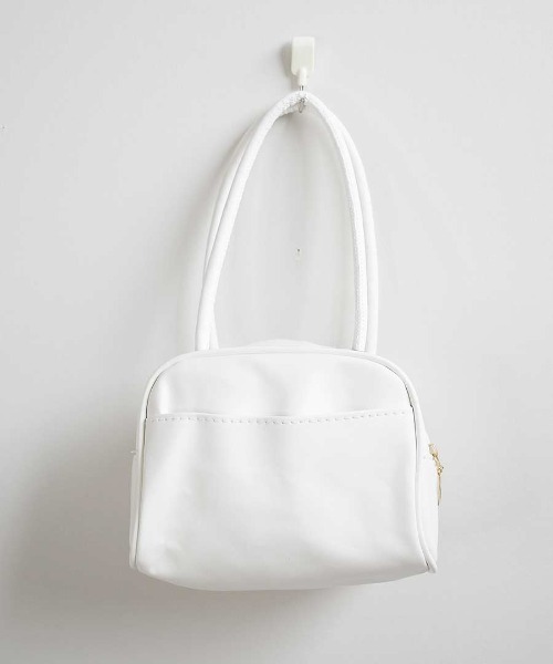 shopnikoniko(ショップニコニコ)の「韓国風 ミニボストンバッグ(ボストンバッグ・レディース・ホワイト/ブラック/ベージュ/イエロー/ブルー・フリー)」の7枚目の写真