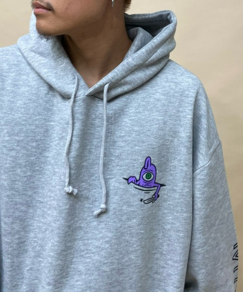 TOY MACHINE(トイ マシーン)の「【ムラサキスポーツ別注】TOY MACHINE/トイマシーン オーバーサイズパーカー バックプリントフーディ/裏起毛 プルオーバーフーディ MTMFCSW11(パーカー・メンズ・オレンジ/グレー/ブラック・M/L/XL)」の21枚目の写真