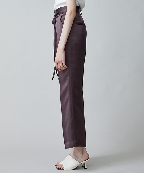 city（シティ）の「【CITY】ソフトリンクルサテンセミフレアーパンツ（その他パンツ・レディース・ネイビー/ブラウン・1/2）」の20枚目の写真