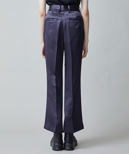 city（シティ）の「【CITY】ソフトリンクルサテンセミフレアーパンツ（その他パンツ・レディース・ネイビー/ブラウン・1/2）」の19枚目の写真