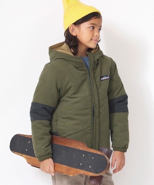 KRIFF MAYER Kid's Collection（クリフメイヤーキッズコレクション）の「起毛タフタ中綿ジャケット（その他アウター・キッズ・ベージュ/ネイビー/カーキ/サックスブルー・120/130/140/150/160/170）」の3枚目の写真