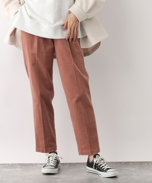 セール】ウツクシルエットコーデュロイテーパードパンツ/268965