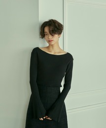 INED | フレアスリーブリブニット(Tシャツ/カットソー)