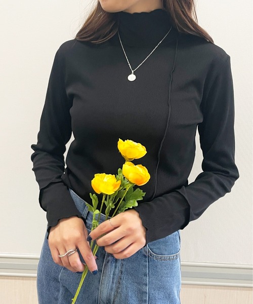 Meli rich（メリーリッチ）の「さり気ない洒落感。リブハイネックメロウプルオーバー（Tシャツ/カットソー・レディース・ブラック/カーキ/アイボリー・FREE）」の17枚目の写真