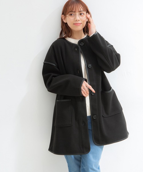 NICENESS 22aw BURDON SRYハーフコート定価139,700円 NICENESS 22AW BURDON パイピングハーフコート Mサイズ NICENESS