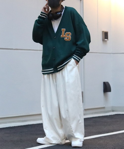 ILL'S(イルズ)の「ビッグシルエット ツイル / デニム イージーワイドバルーンパンツ 【ILL'S / イルズ】(デニムパンツ・メンズ・ホワイト/ブラウン/ネイビー/チャコールグレー/カーキ/スミクロ/サックスブルー・M/L)」の9枚目の写真