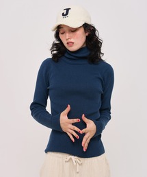 TINA：JOJUN | アンチピリング リブタートルニット TINA：JOJUN(ニット/セーター)