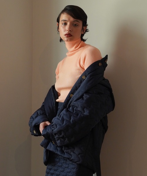 TINA:JOJUN(ティーナジョジュン)の「アンチピリング リブタートルニット TINA:JOJUN(ニット/セーター・レディース・ホワイト/ブラック/ベージュ/ミント/ライトピンク/ホワイト×パープル/クリーム/ブルー/レッド/グリーン/ブラウン/ネイビー/ベビーピンク・M)」の14枚目の写真