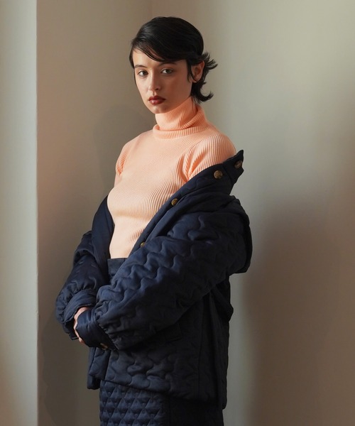 TINA:JOJUN(ティーナジョジュン)の「アンチピリング リブタートルニット TINA:JOJUN(ニット/セーター・レディース・ホワイト/ブラック/ベージュ/ミント/ライトピンク/ホワイト×パープル/クリーム/ブルー/レッド/グリーン/ブラウン/ネイビー/ベビーピンク・M)」の15枚目の写真