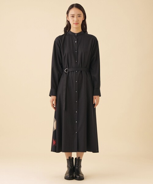 CB CRESTBRIDGE（シービークレストブリッジ）の「サイドチェックワンピース（ワンピース・レディース・ダークネイビー/ベージュ系その他7・M/S）」の3枚目の写真