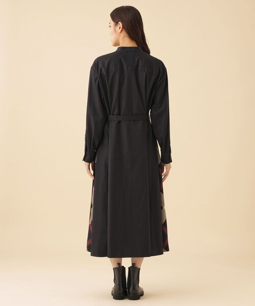 CB CRESTBRIDGE（シービークレストブリッジ）の「サイドチェックワンピース（ワンピース・レディース・ダークネイビー/ベージュ系その他7・M/S）」の5枚目の写真