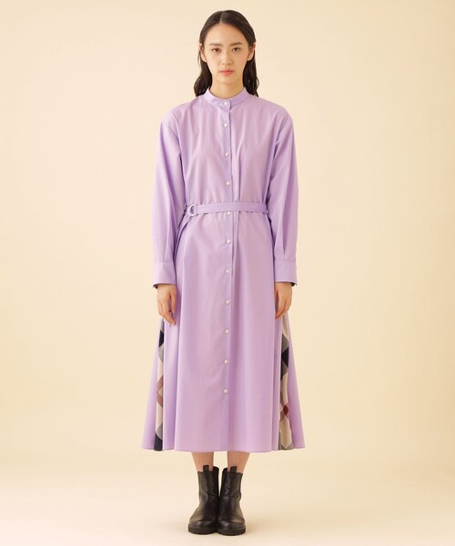 CB CRESTBRIDGE（シービークレストブリッジ）の「サイドチェックワンピース（ワンピース・レディース・ダークネイビー/ベージュ系その他7・M/S）」の10枚目の写真