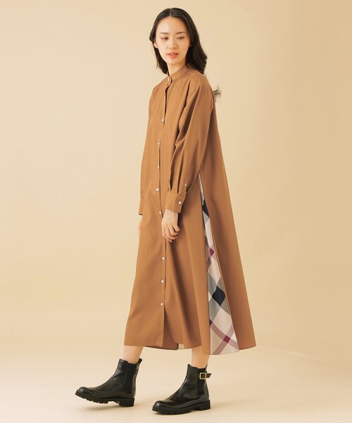 CB CRESTBRIDGE（シービークレストブリッジ）の「サイドチェックワンピース（ワンピース・レディース・ダークネイビー/ベージュ系その他7・M/S）」の17枚目の写真