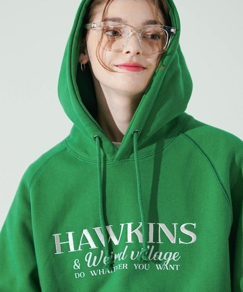 WV PROJECT(ダブリューブイプロジェクト)の「WV Project(ダブリューブイプロジェクト)/Hawkins Hood/ホーキンス 刺繍 フード(パーカー・レディース・ネイビー/オートミール/グリーン・L/M)」の3枚目の写真