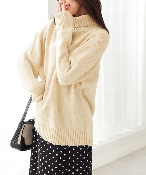 スリットニットチュニック（ニット/セーター）｜CHAN ME（チャンミ）の