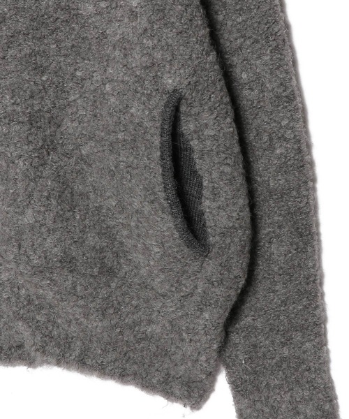 ESTNATION(エストネーション)の「ESTNATION / MA-1 アルパカニットブルゾン(MA-1・メンズ・グレー/ダークブラウン・MEDIUM/LARGE)」の6枚目の写真