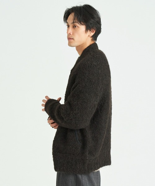 ESTNATION(エストネーション)の「ESTNATION / MA-1 アルパカニットブルゾン(MA-1・メンズ・グレー/ダークブラウン・MEDIUM/LARGE)」の11枚目の写真