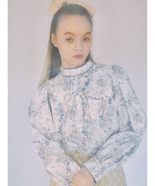 merry jenny（メリージェニー）の「orientalリボンリボンブラウス（シャツ/ブラウス・レディース・グレー/ブルー・FREE）」の15枚目の写真