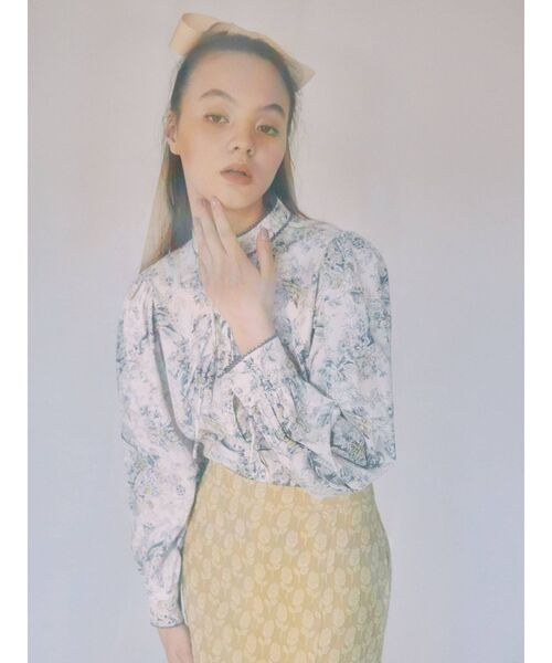 merry jenny（メリージェニー）の「orientalリボンリボンブラウス（シャツ/ブラウス・レディース・グレー/ブルー・FREE）」の16枚目の写真