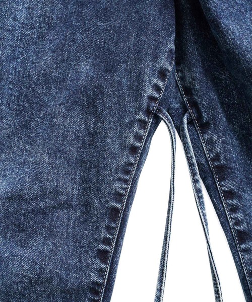 SHAREEF(シャリーフ)の「12OZ DENIM OVER WEST PANTS(デニムパンツ・メンズ・ケミカルウォッシュ/ブラック系その他/インディゴブルー・3/2/1)」の7枚目の写真