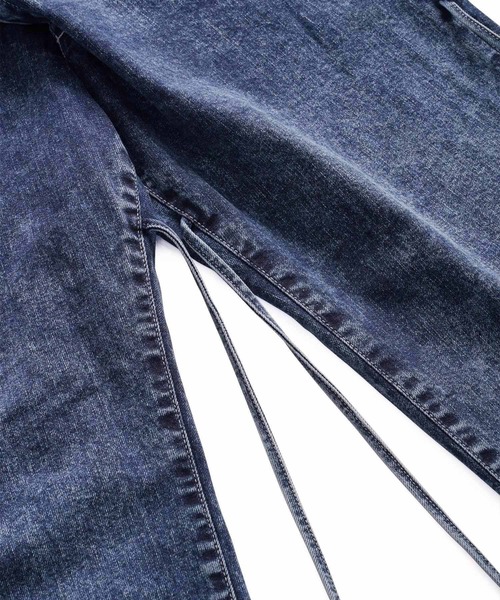 SHAREEF(シャリーフ)の「12OZ DENIM OVER WEST PANTS(デニムパンツ・メンズ・ケミカルウォッシュ/ブラック系その他/インディゴブルー・3/2/1)」の8枚目の写真