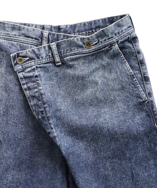 SHAREEF(シャリーフ)の「12OZ DENIM OVER WEST PANTS(デニムパンツ・メンズ・ケミカルウォッシュ/ブラック系その他/インディゴブルー・3/2/1)」の14枚目の写真