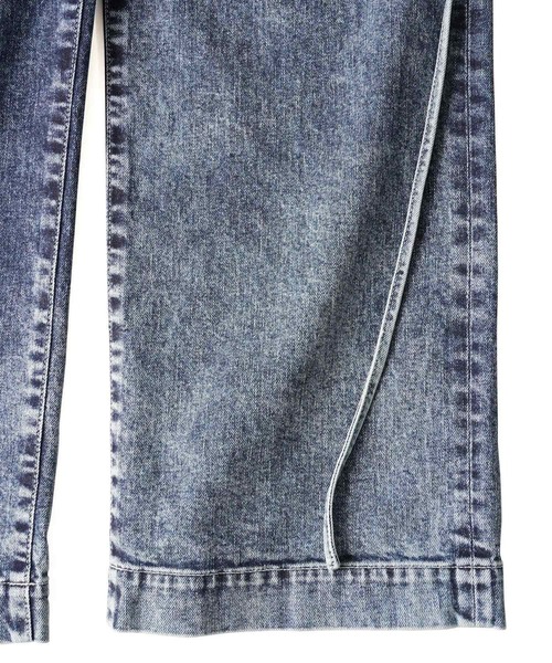 SHAREEF(シャリーフ)の「12OZ DENIM OVER WEST PANTS(デニムパンツ・メンズ・ケミカルウォッシュ/ブラック系その他/インディゴブルー・3/2/1)」の16枚目の写真