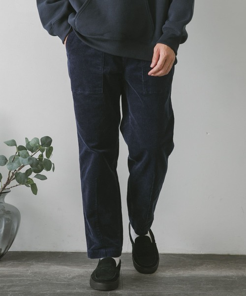 URBAN RESEARCH DOORS(アーバンリサーチドアーズ)の「コーデュロイテーパードベイカーパンツ(その他パンツ・メンズ・オレンジ系その他/オリーブ/ネイビー・SMALL/MEDIUM/LARGE)」の4枚目の写真