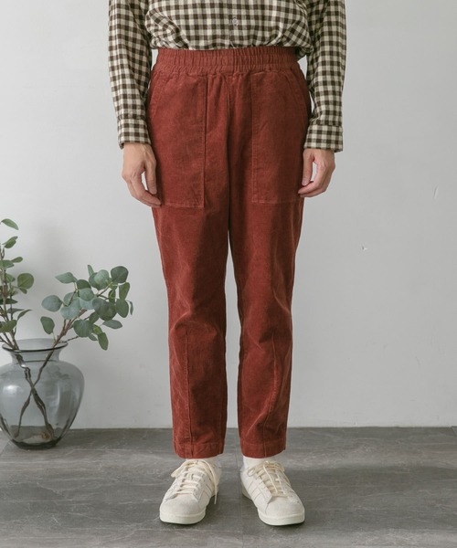 URBAN RESEARCH DOORS(アーバンリサーチドアーズ)の「コーデュロイテーパードベイカーパンツ(その他パンツ・メンズ・オレンジ系その他/オリーブ/ネイビー・SMALL/MEDIUM/LARGE)」の10枚目の写真