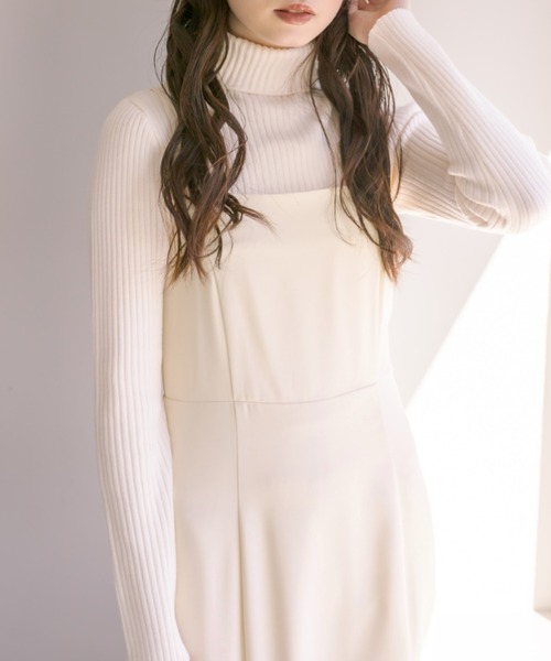 OLIVE des OLIVE(オリーブデオリーブ)の「【WEB限定】裾シフォンマーメイドキャミワンピース(ワンピース・レディース・ブラック/ブラウン/アイボリー・FREE)」の7枚目の写真