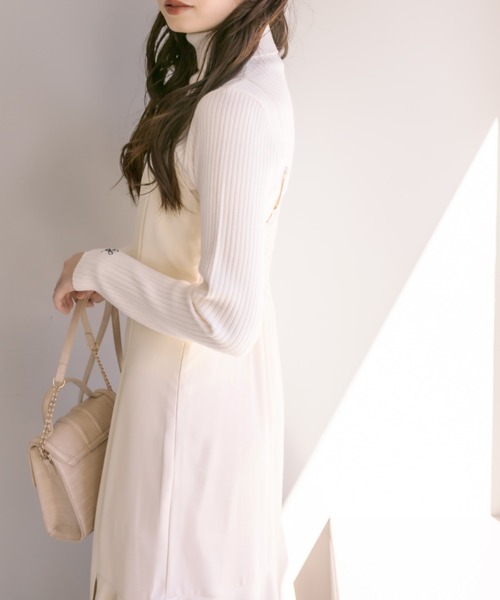 OLIVE des OLIVE(オリーブデオリーブ)の「【WEB限定】裾シフォンマーメイドキャミワンピース(ワンピース・レディース・ブラック/ブラウン/アイボリー・FREE)」の8枚目の写真