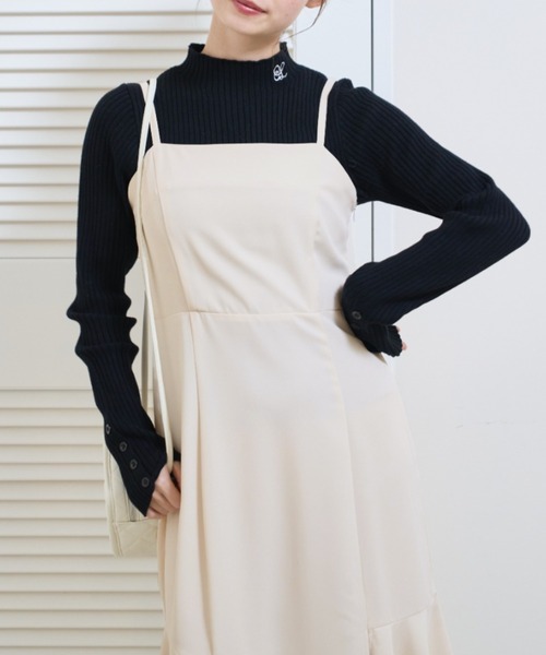 OLIVE des OLIVE(オリーブデオリーブ)の「【WEB限定】裾シフォンマーメイドキャミワンピース(ワンピース・レディース・ブラック/ブラウン/アイボリー・FREE)」の13枚目の写真