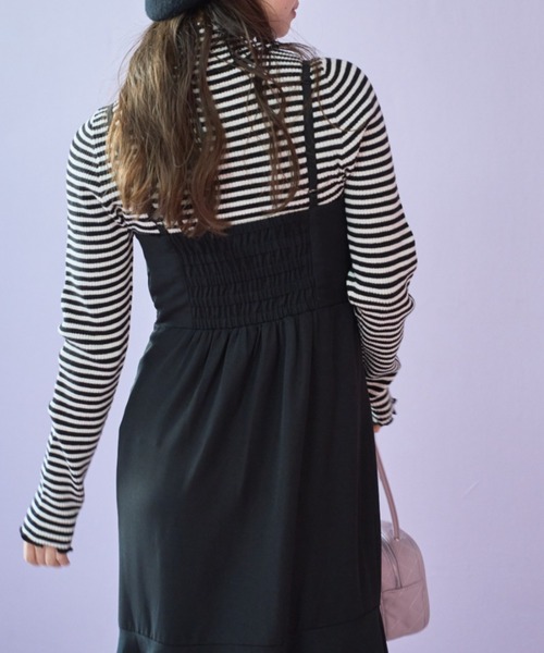 OLIVE des OLIVE(オリーブデオリーブ)の「【WEB限定】裾シフォンマーメイドキャミワンピース(ワンピース・レディース・ブラック/ブラウン/アイボリー・FREE)」の17枚目の写真