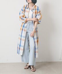 RAY CASSIN | ビックチェックシャツワンピース(シャツワンピース)