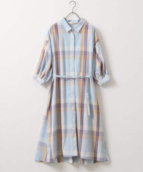 RAY CASSIN（レイカズン）の「ビックチェックシャツワンピース（シャツワンピース・レディース・イエロー/ピンク/ブルー・FREE）」の2枚目の写真