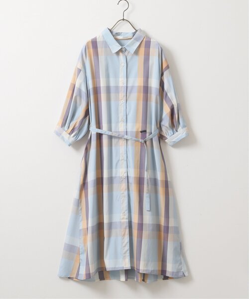 RAY CASSIN（レイカズン）の「ビックチェックシャツワンピース（シャツワンピース・レディース・イエロー/ピンク/ブルー・FREE）」の4枚目の写真