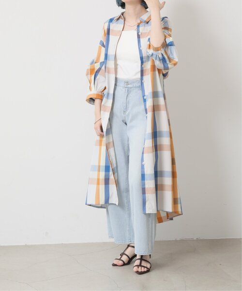 RAY CASSIN（レイカズン）の「ビックチェックシャツワンピース（シャツワンピース・レディース・イエロー/ピンク/ブルー・FREE）」の15枚目の写真