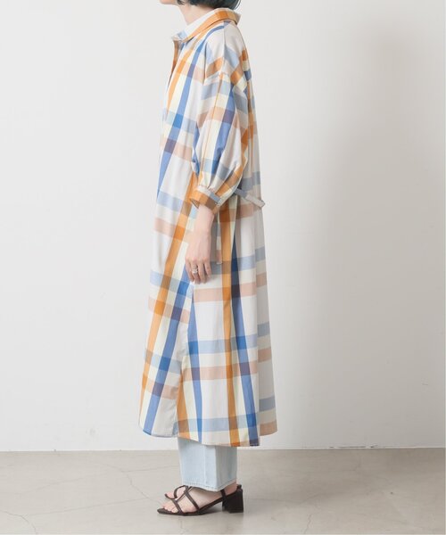 RAY CASSIN（レイカズン）の「ビックチェックシャツワンピース（シャツワンピース・レディース・イエロー/ピンク/ブルー・FREE）」の11枚目の写真