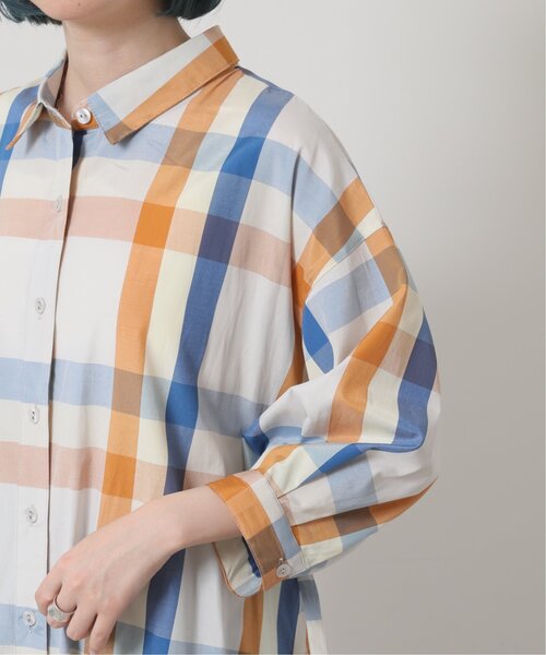 RAY CASSIN（レイカズン）の「ビックチェックシャツワンピース（シャツワンピース・レディース・イエロー/ピンク/ブルー・FREE）」の7枚目の写真