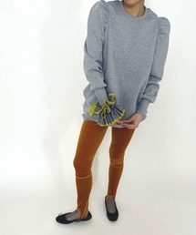 Simone Wild ベロアレギンス ブラウン M SIMONE WILD/ シモーネ ワイルド ダークグリーン ベロア レギンス