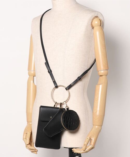 DIAVEL（ディアベル）の「ミニバッグ3点セット サコッシュ ポーチ（ボディバッグ/ウエストポーチ・レディース・ホワイト/ブラック・F）」の5枚目の写真