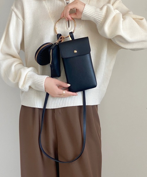 DIAVEL（ディアベル）の「ミニバッグ3点セット サコッシュ ポーチ（ボディバッグ/ウエストポーチ・レディース・ホワイト/ブラック・F）」の19枚目の写真