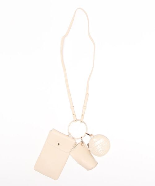 DIAVEL（ディアベル）の「ミニバッグ3点セット サコッシュ ポーチ（ボディバッグ/ウエストポーチ・レディース・ホワイト/ブラック・F）」の11枚目の写真