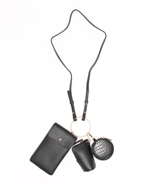 DIAVEL（ディアベル）の「ミニバッグ3点セット サコッシュ ポーチ（ボディバッグ/ウエストポーチ・レディース・ホワイト/ブラック・F）」の10枚目の写真