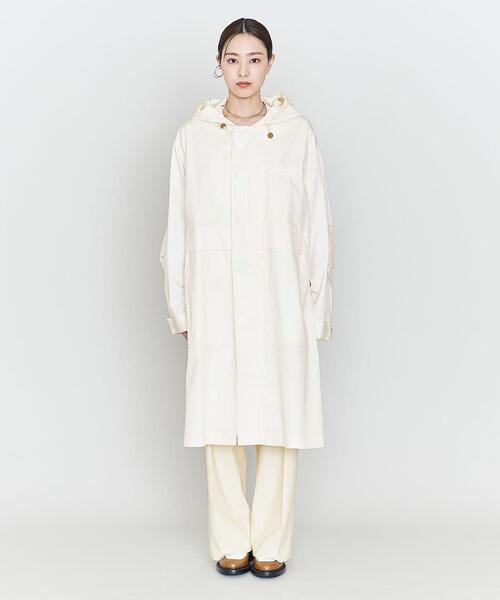 ASTRAET（アストラット）の「＜ASTRAET＞コットン ツイル フーデッドコート（モッズコート・レディース・オフホワイト・FREE）」の4枚目の写真