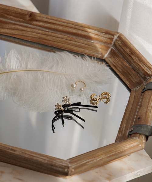 flower（フラワー）の「ドーナッツフープピアス（ピアス（片耳用）・レディース・ゴールド・FREE）」の11枚目の写真